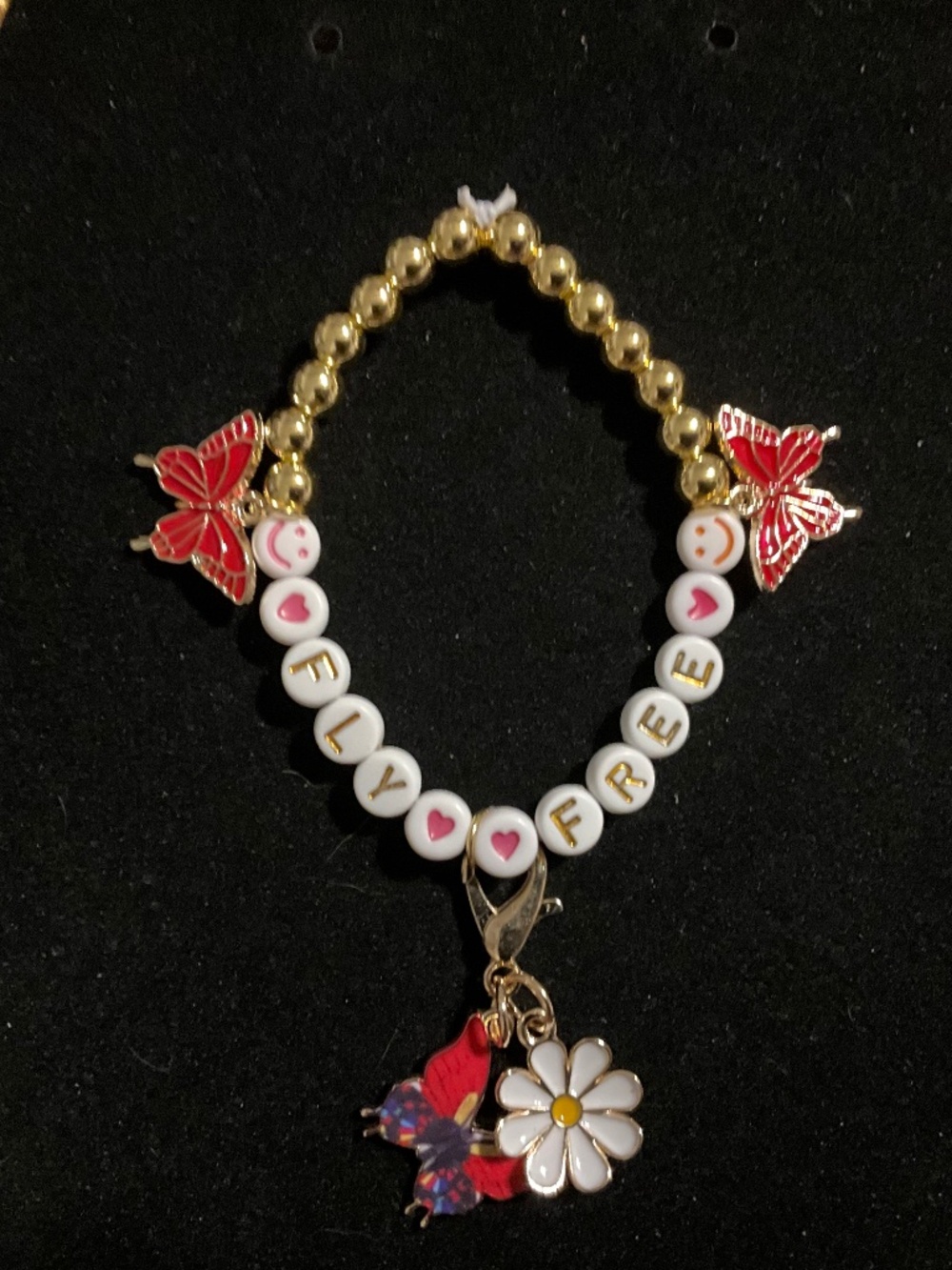 Parky’s Place Handmade “Fly Free” Butterfly Stretch Bracelet 🦋❤️✨